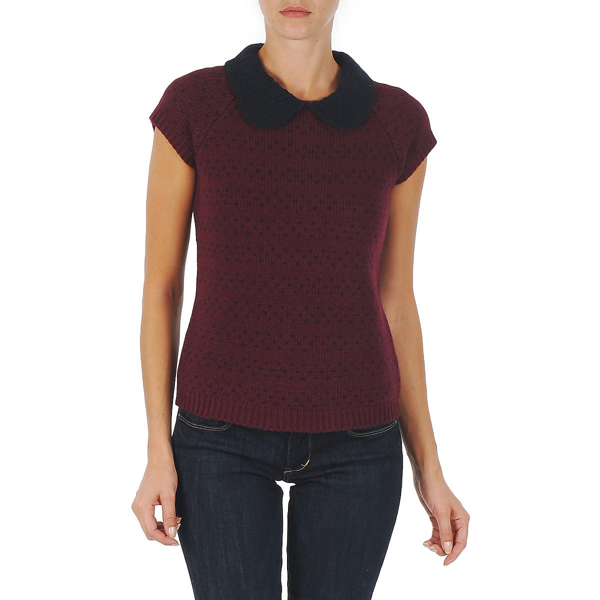 Maglione Donna Manoush TOP CROCHET CUR Rosso
