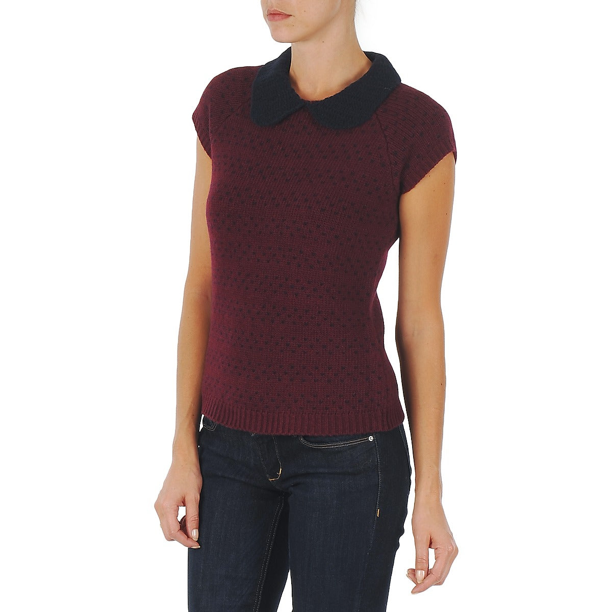 Maglione Donna Manoush TOP CROCHET CUR Rosso