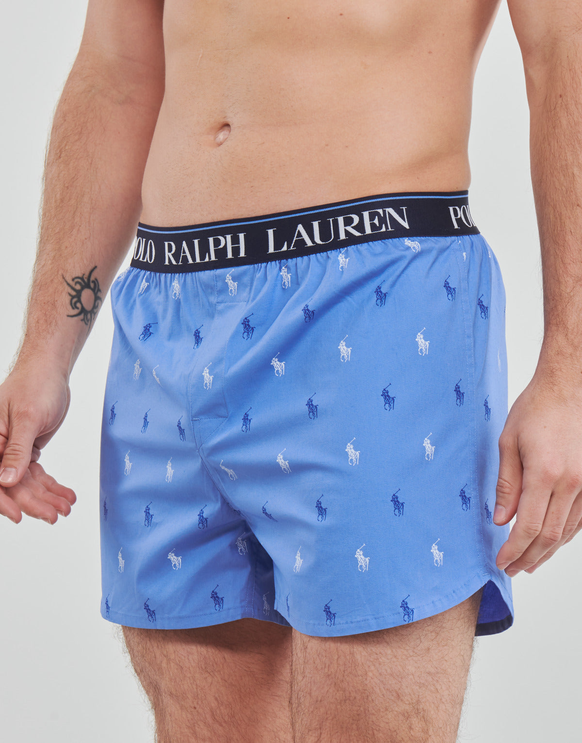 Mutande uomo Uomo Polo Ralph Lauren WOVEN BOXER X3 Blu