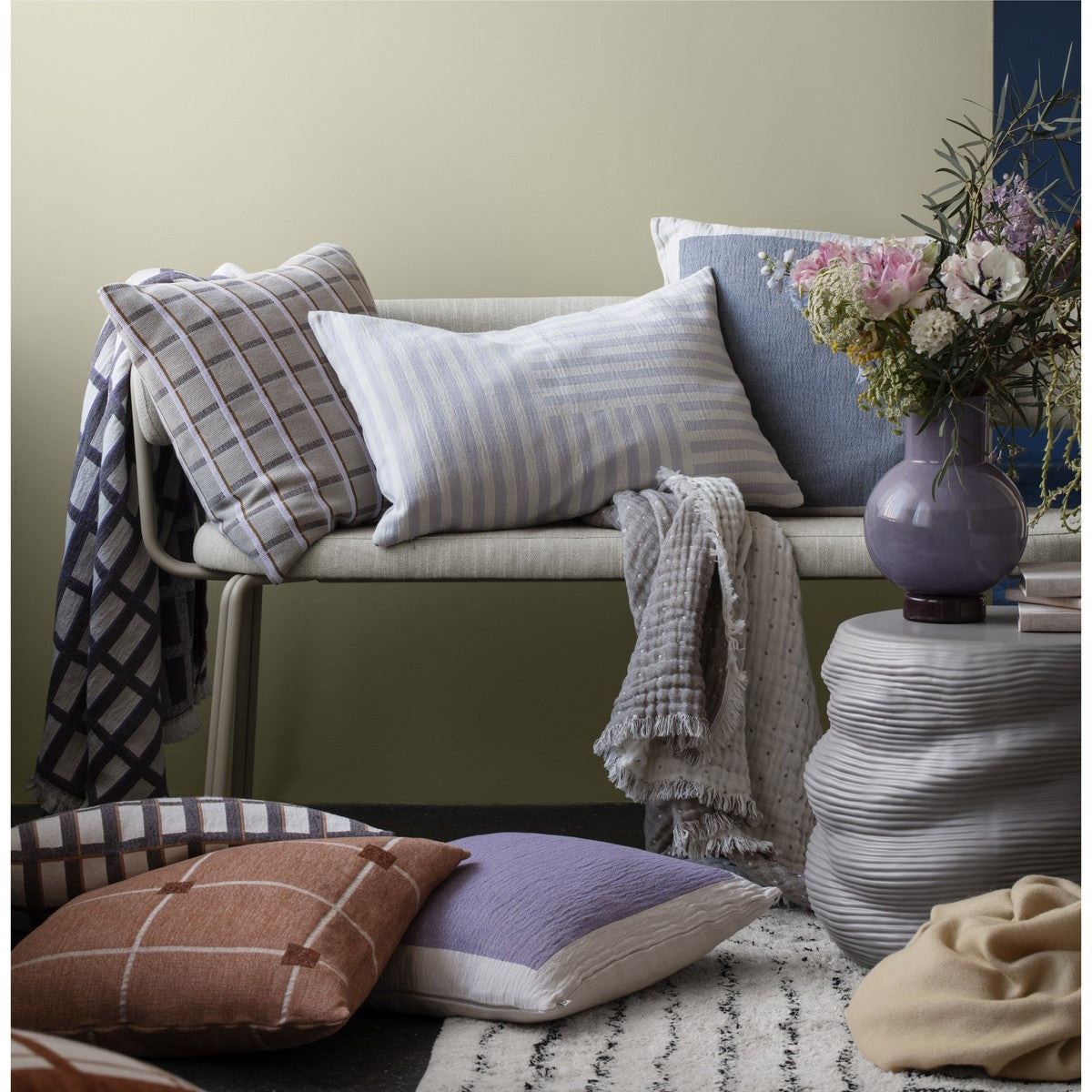 Fodere per cuscini Broste Copenhagen FRANKIE Grigio