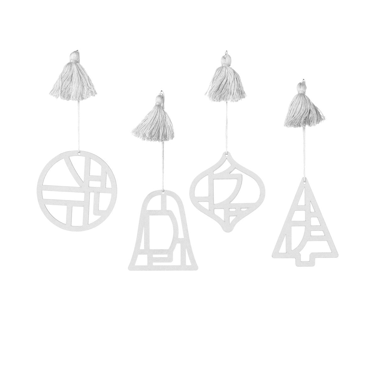 Decorazioni natalizie Broste Copenhagen FILI X4 Bianco