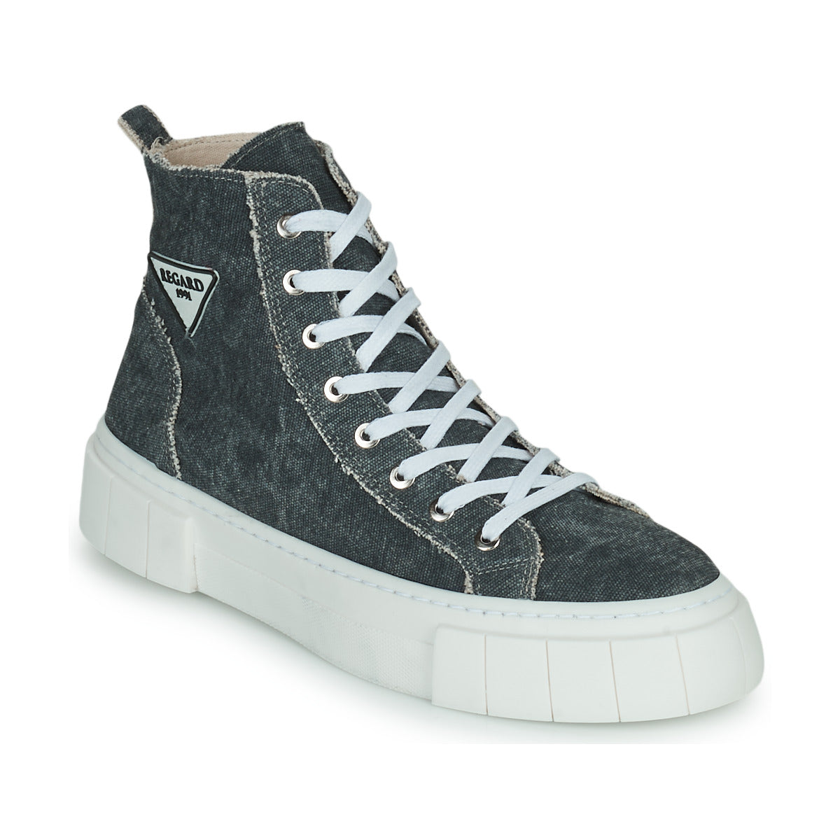 Sneakers alte Donna Regard NANCY V2 TOILE GRIGIO Grigio