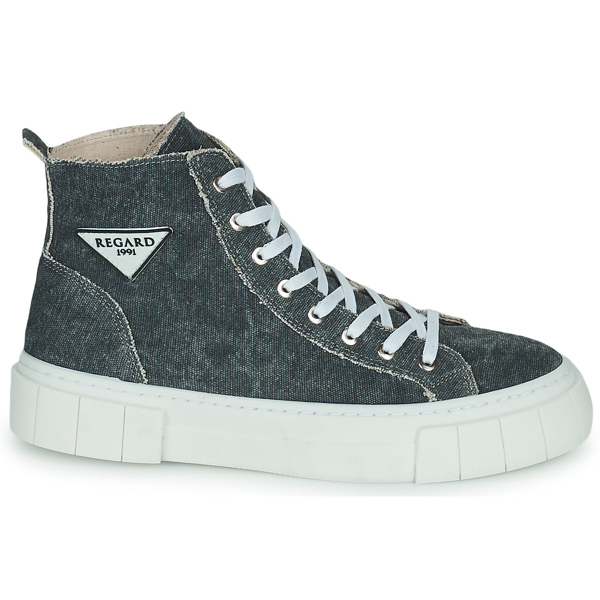 Sneakers alte Donna Regard NANCY V2 TOILE GRIGIO Grigio