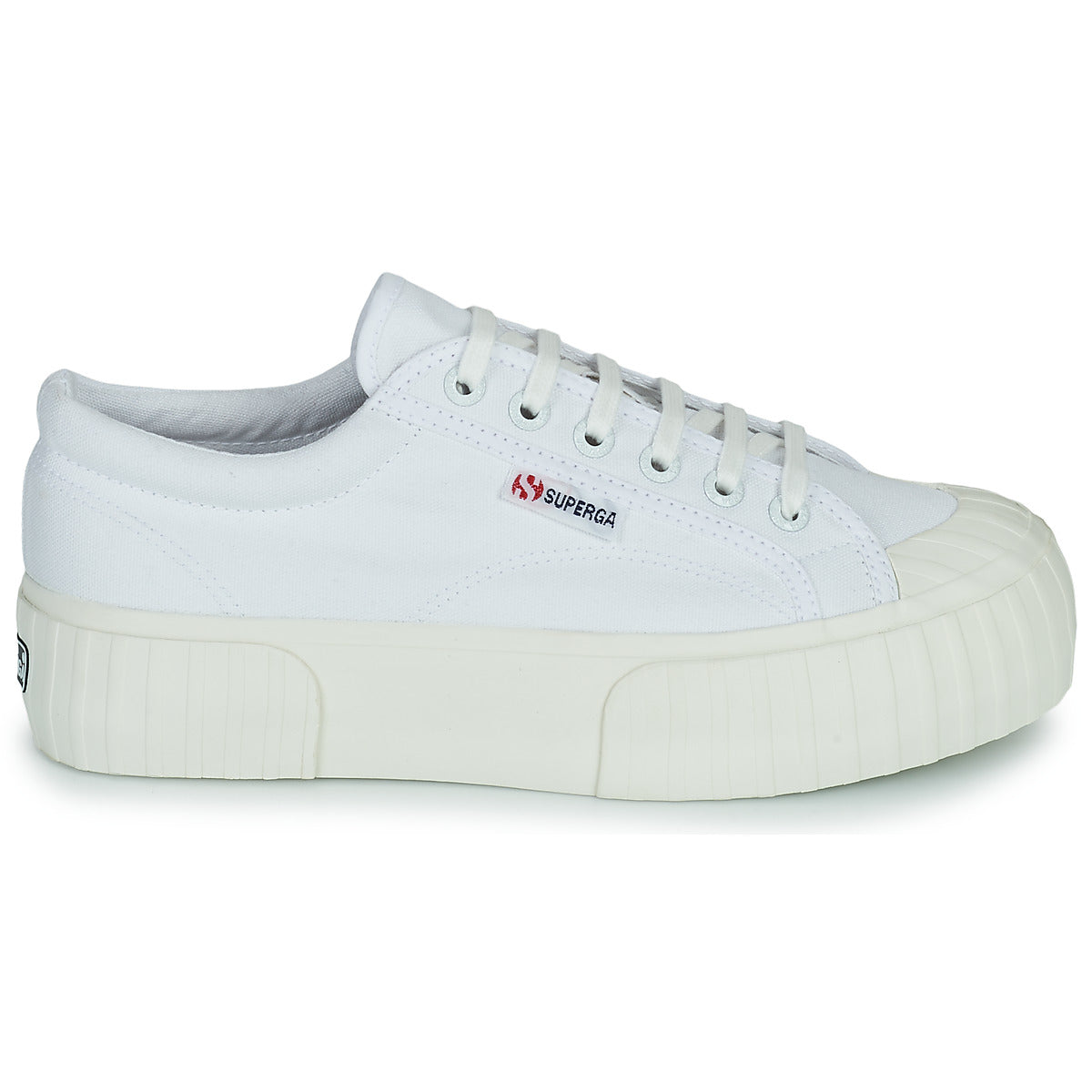Sneakers basse Donna Superga 2631 STRIPE PLATEFORM Bianco