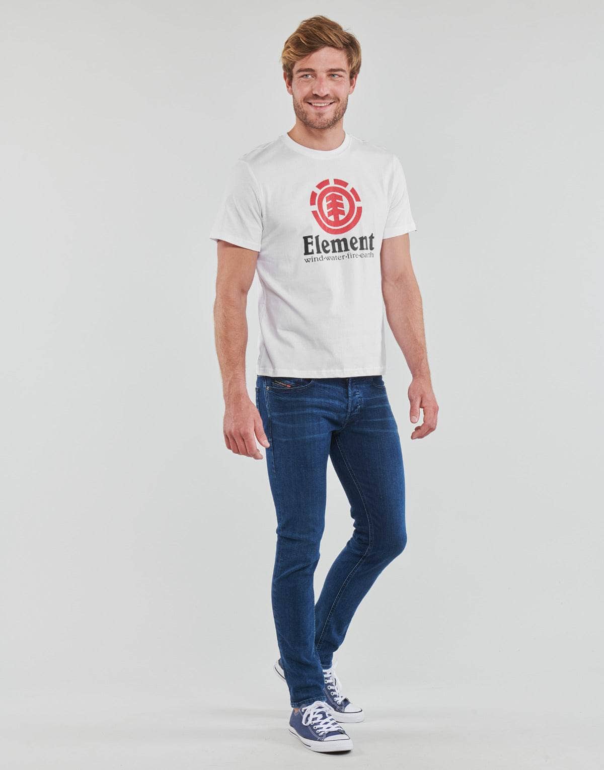 T-shirt Uomo Element VERTICAL SS Bianco