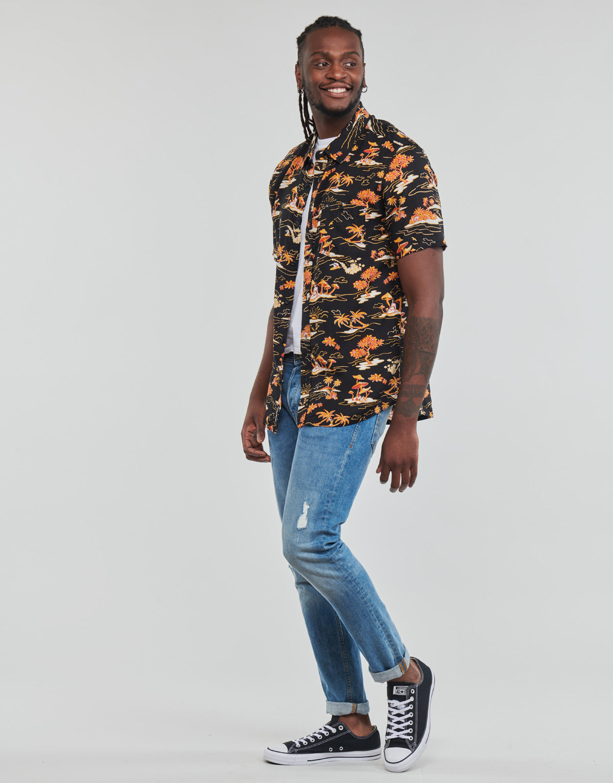 Camicia a maniche corte Uomo Quiksilver SIMPLE DAYS VISCOSE Nero