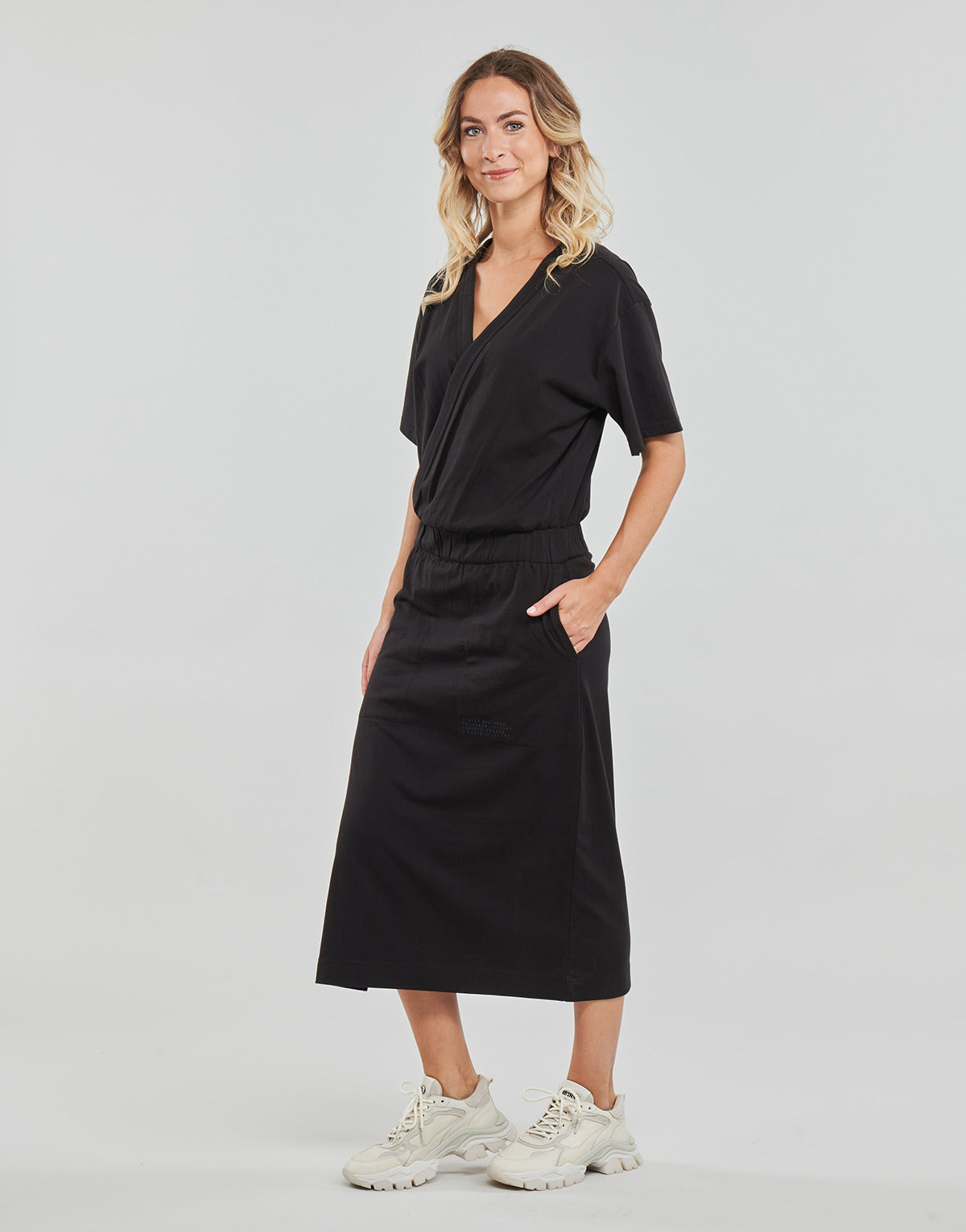 Abito lungo Donna G-Star Raw Bohdana dress s\s Nero