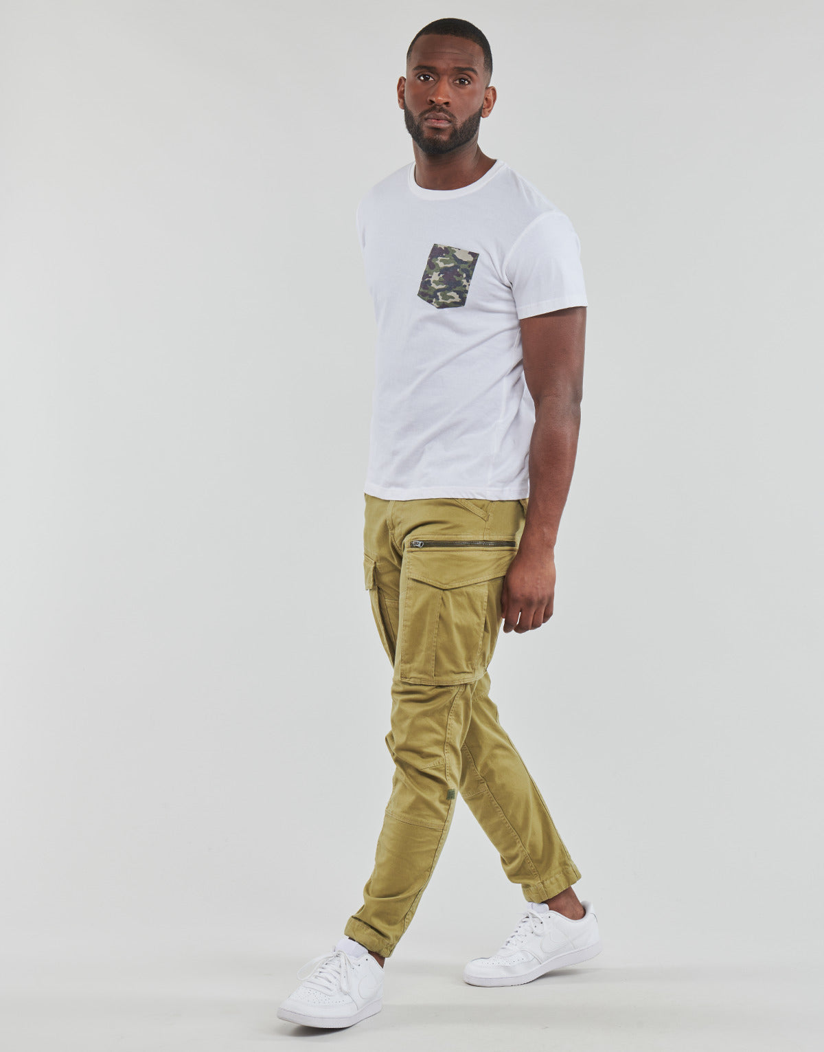 Pantalone Cargo Uomo G-Star Raw ROVIC ZIP 3D REGULAR TAPERED Kaki