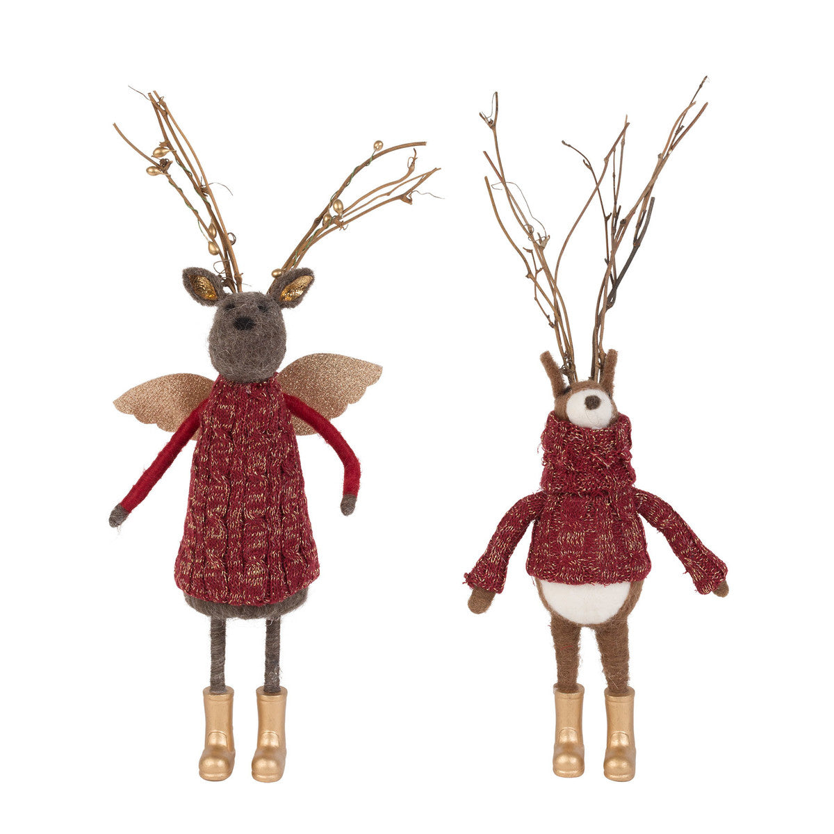 Decorazioni natalizie Côté Table RODOLPHE X2 Rosso