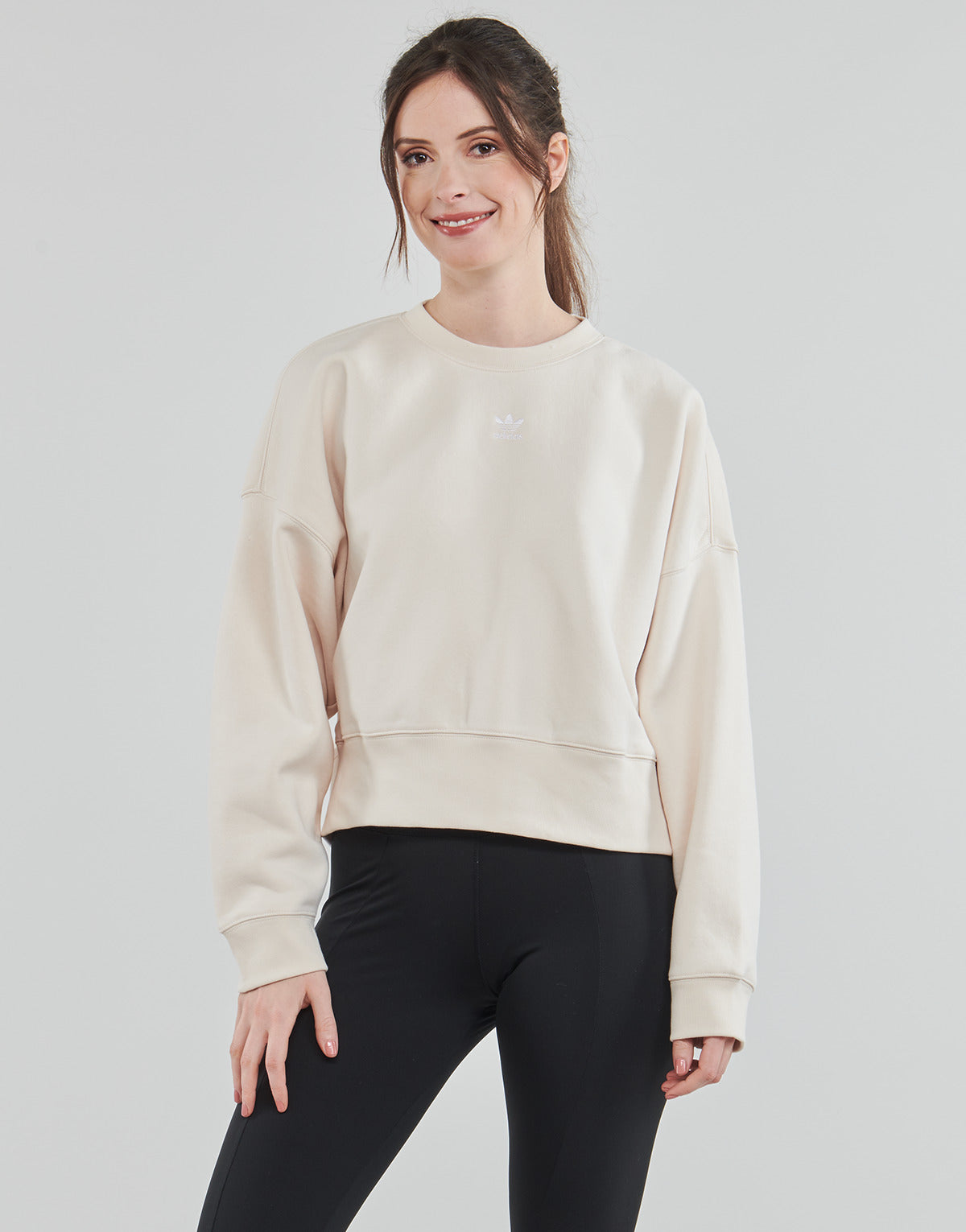 Felpa Donna adidas SWEATSHIRT Beige