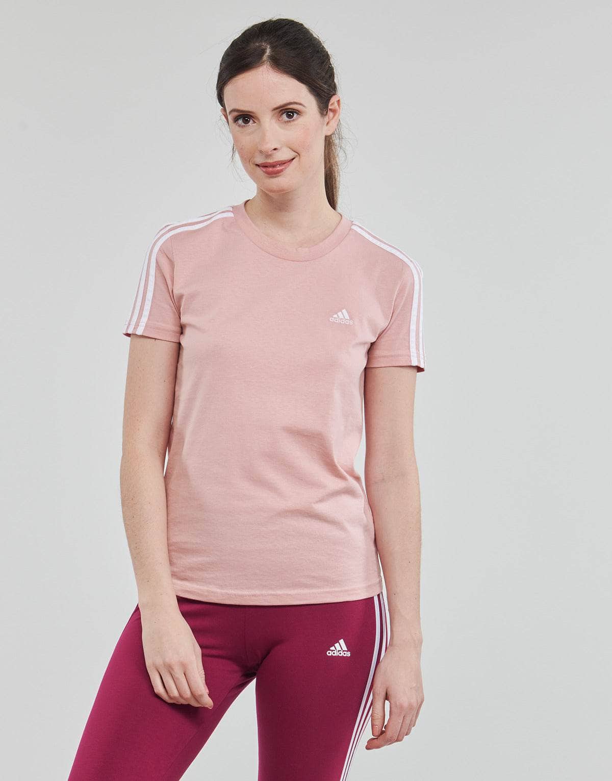 T-shirt Donna adidas 3 Stripes T-SHIRT Rosa