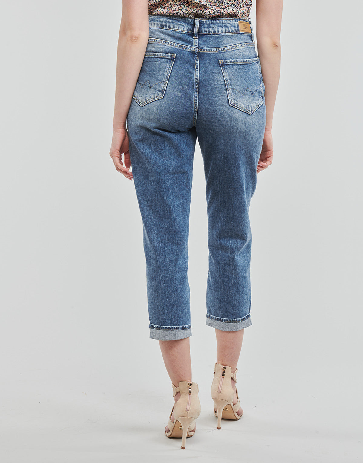 Jeans boyfriend Donna Le Temps des Cerises COSY Blu