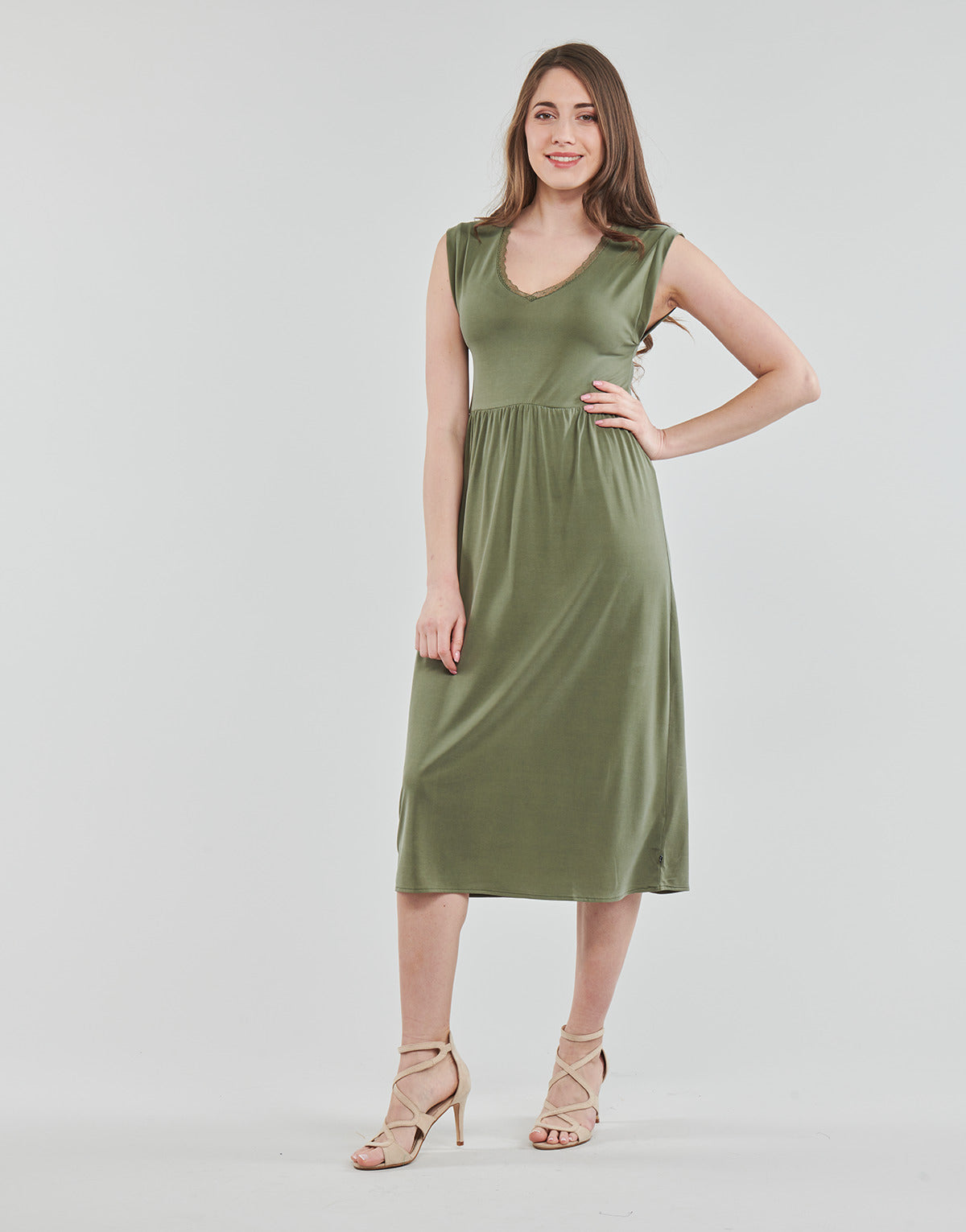 Abito lungo Donna Le Temps des Cerises CASA Kaki