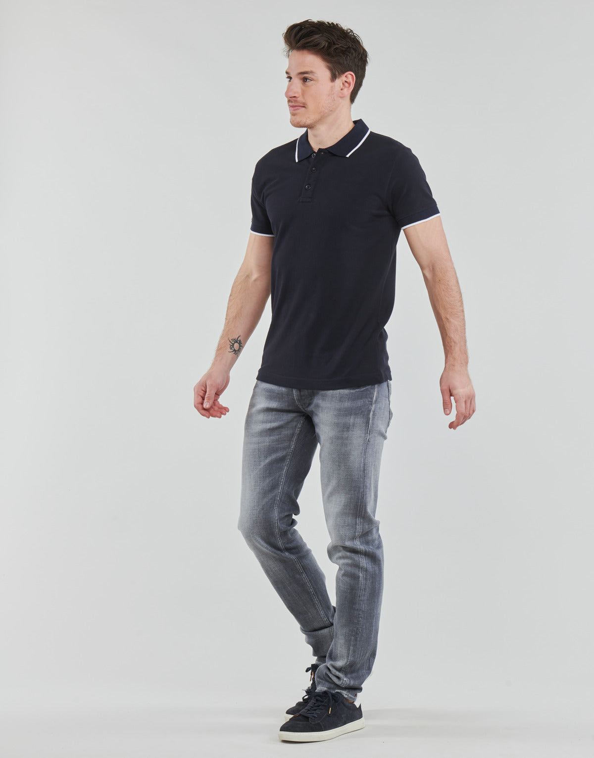 Jeans Slim Uomo Le Temps des Cerises  711 BASIC  Grigio