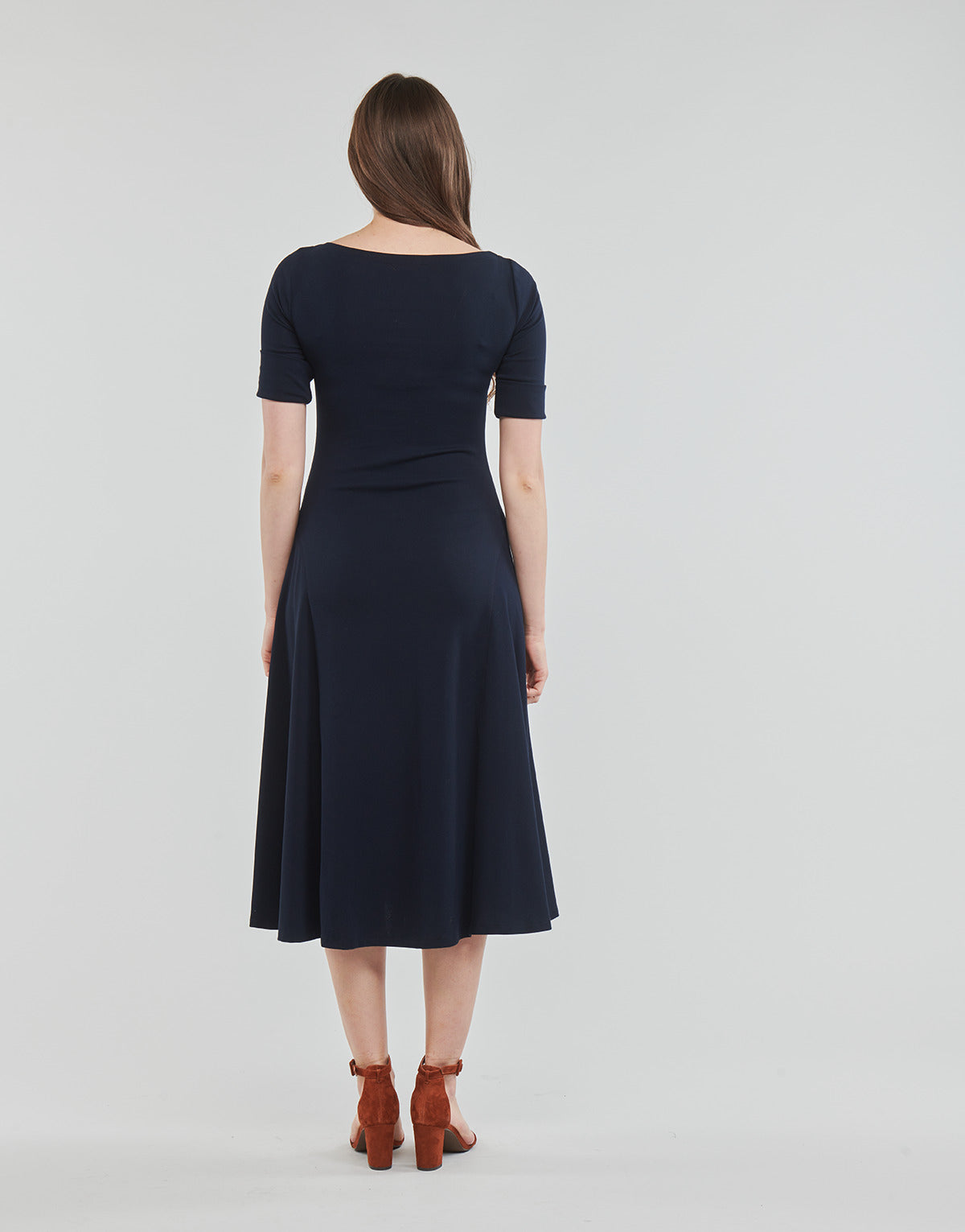 Abito lungo Donna Lauren Ralph Lauren  MUNZIE-ELBOW SLEEVE-DAY DRESS  Blu