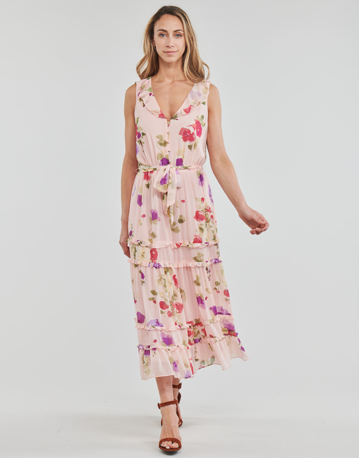 Abito lungo Donna Lauren Ralph Lauren  JINAJA-SLEEVELESS-DAY DRESS  Rosa