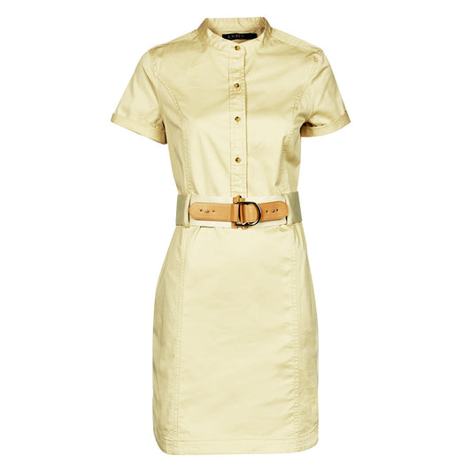 Abito corto Donna Lauren Ralph Lauren HILSHEN-SHORT SLEEVE-DAY DRESS Beige