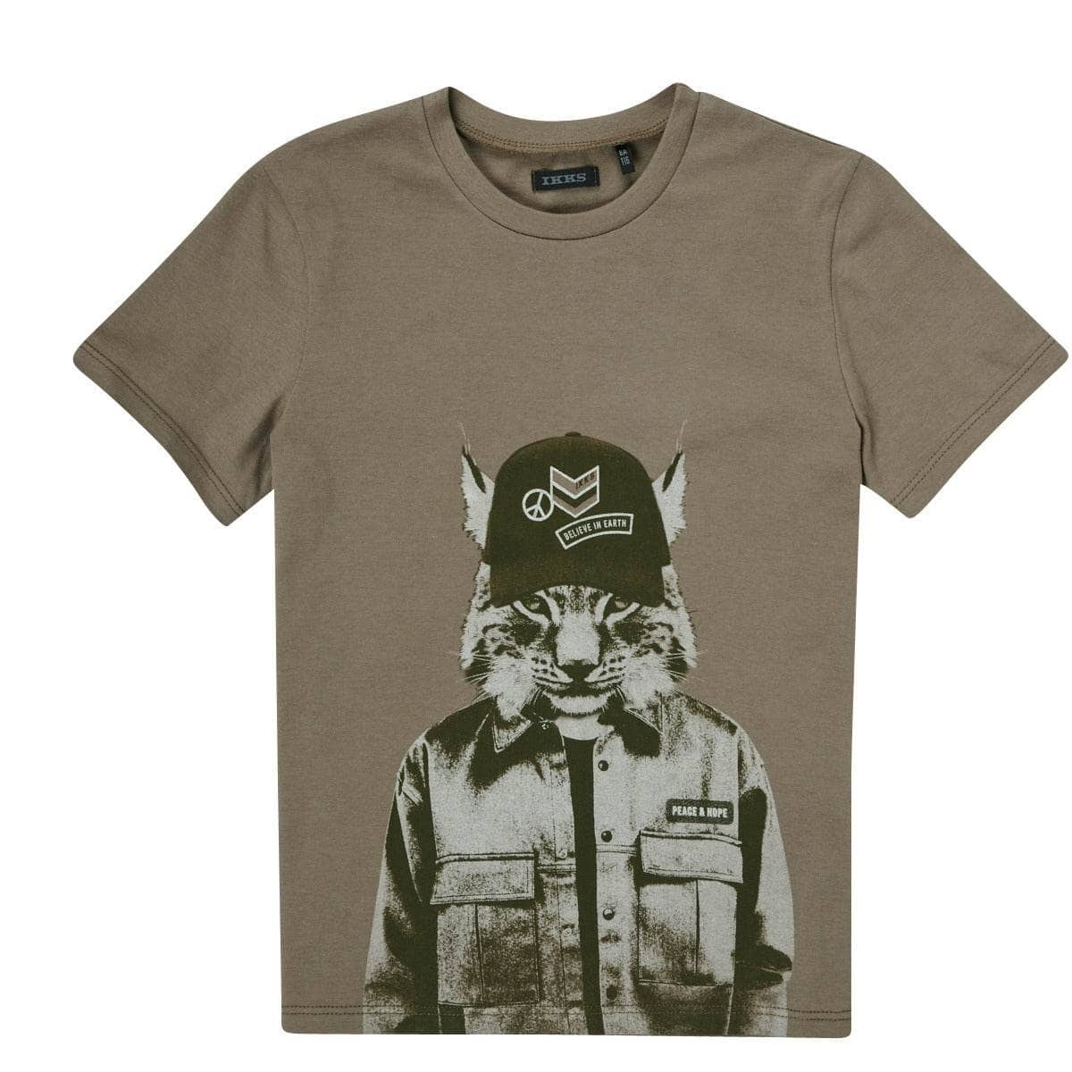 T-shirt ragazzo Ikks JIBOHAI Kaki