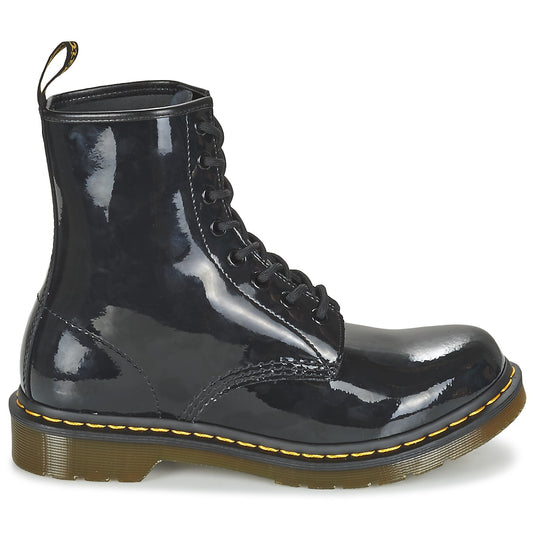 Stivaletti Donna Dr. Martens  1460 W BLACK PATENT LAMPER  Nero