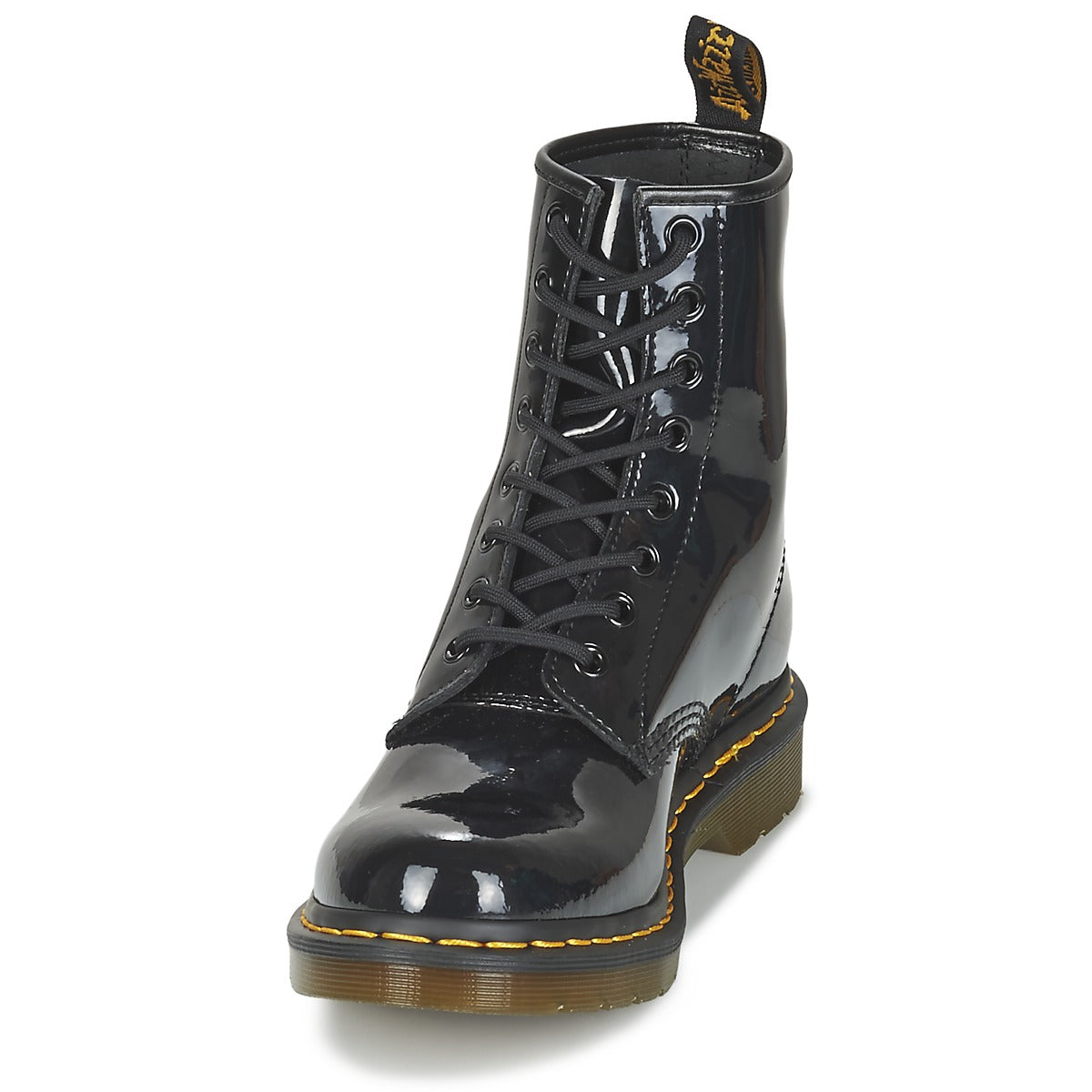 Stivaletti Donna Dr. Martens  1460 W BLACK PATENT LAMPER  Nero