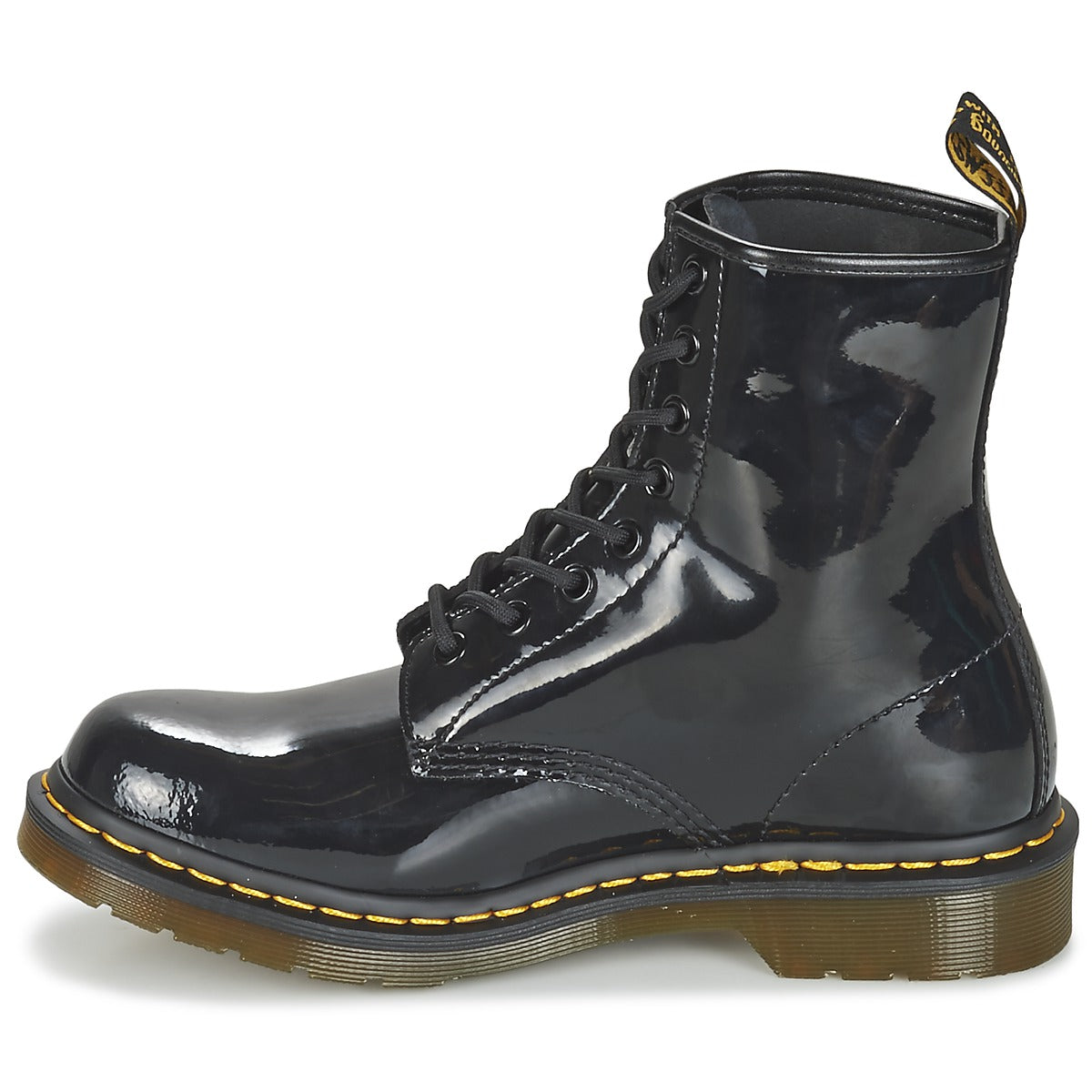 Stivaletti Donna Dr. Martens  1460 W BLACK PATENT LAMPER  Nero