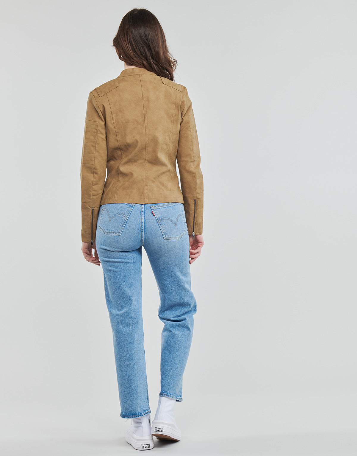 Giacca in pelle Donna Only ONLAVA Marrone