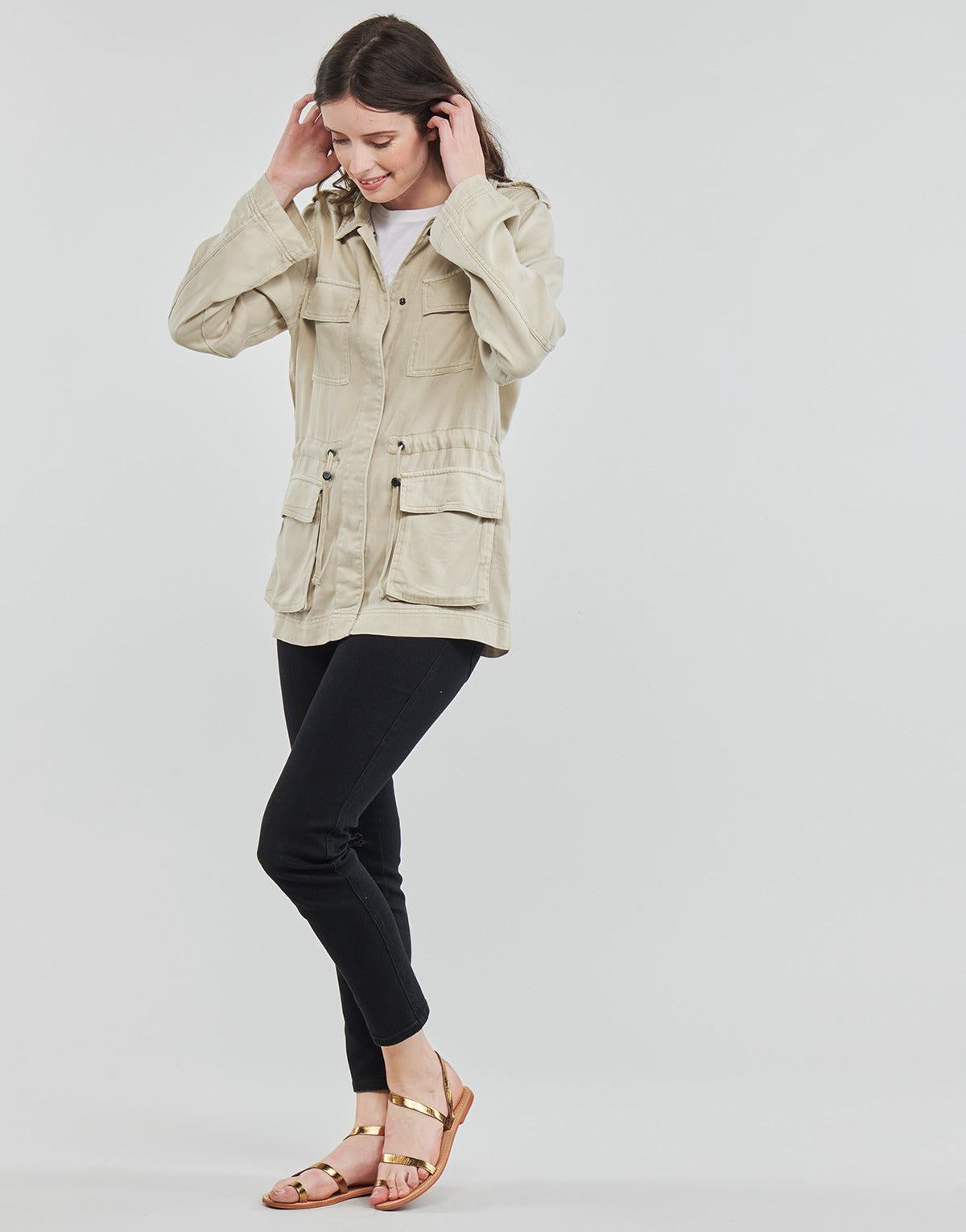 Parka Donna Only ONLKENYA Beige