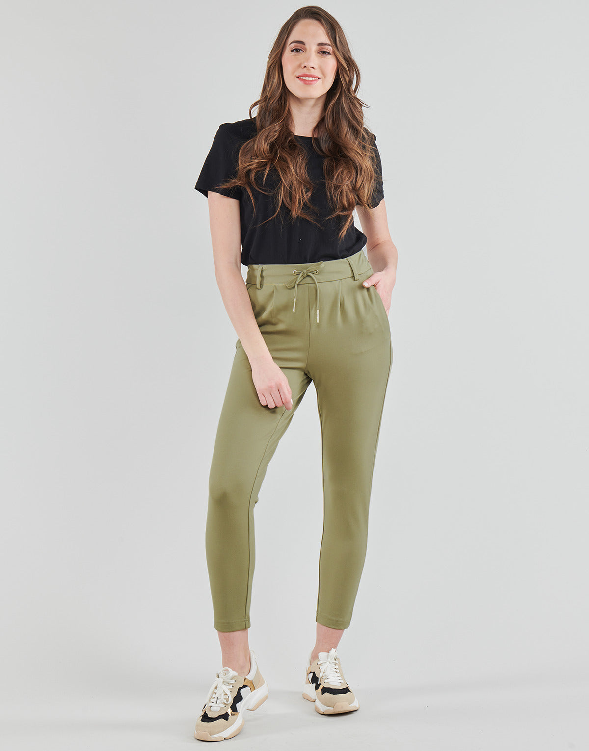 Pantaloni Sportivi Donna Only ONLPOPTRASH Kaki