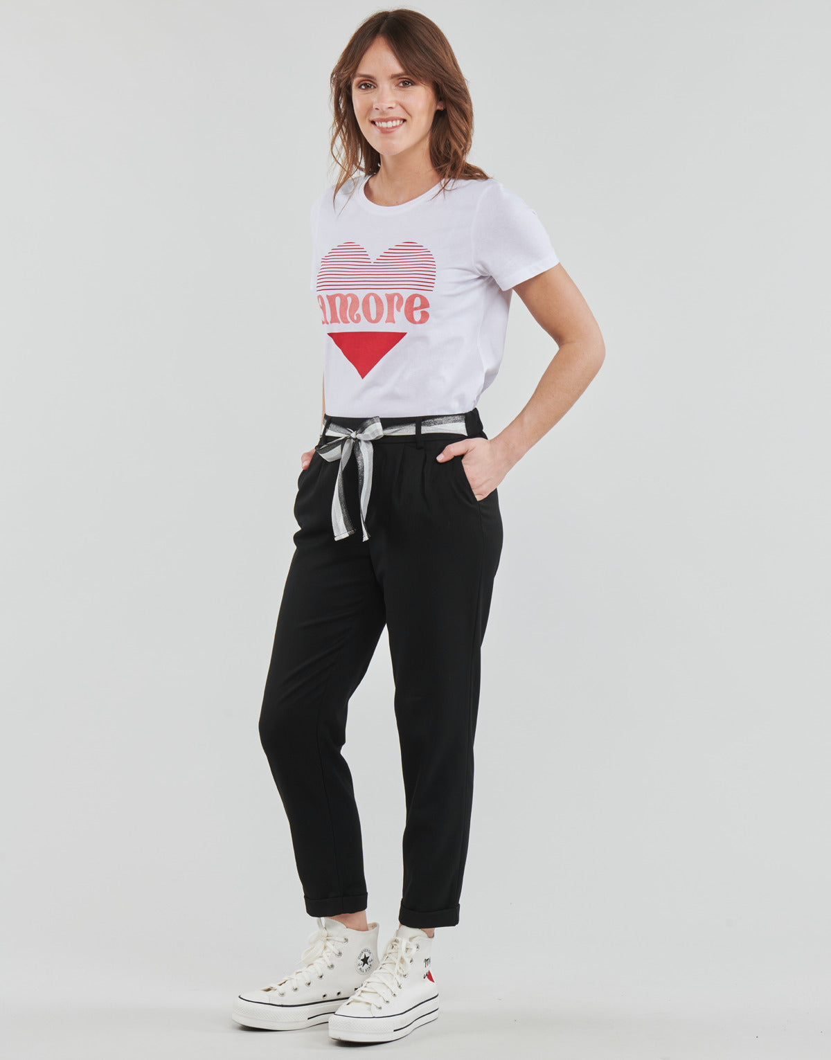 Pantalone Chino Donna Only ONLRITA Nero