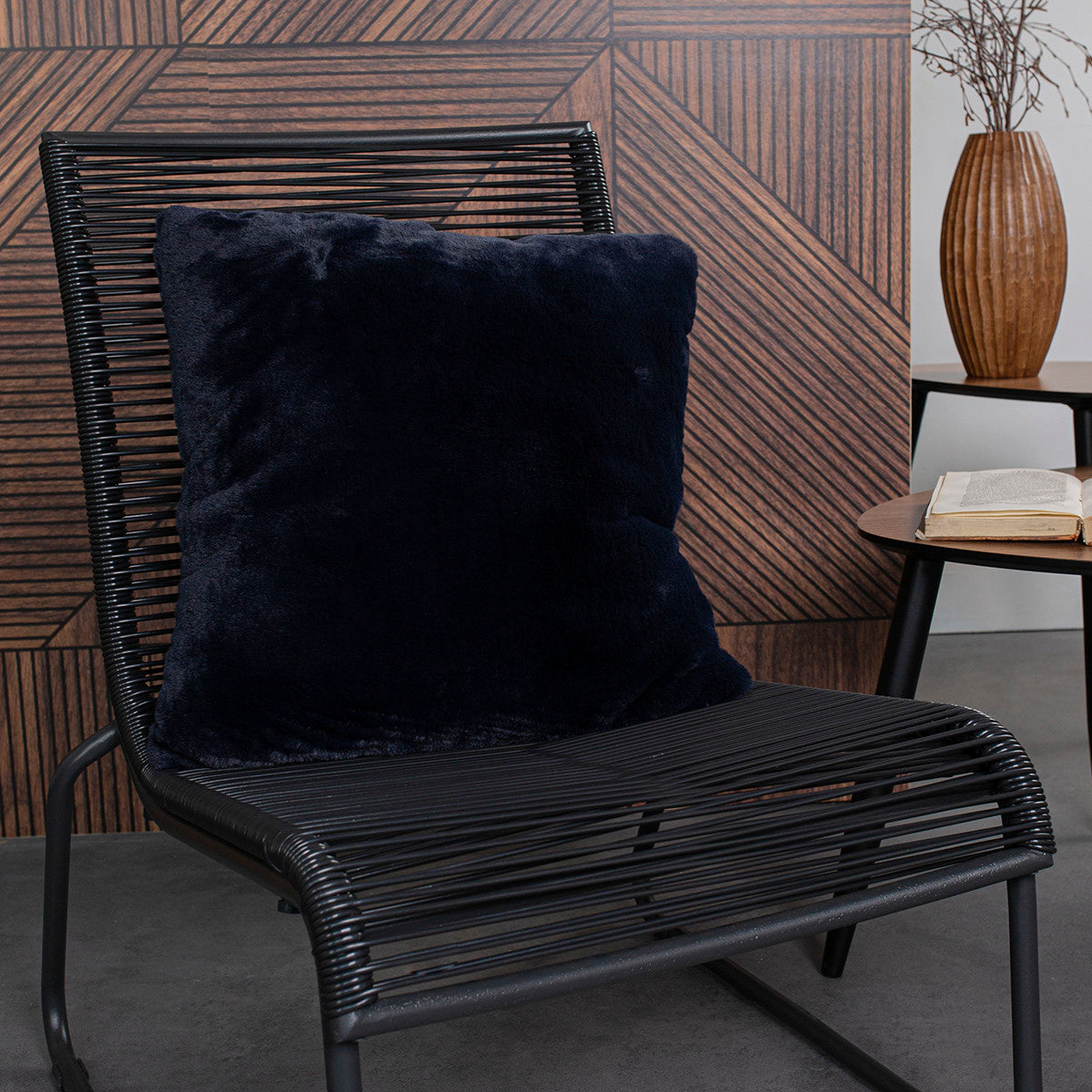 cuscini  Today  Coussin 45/45 fausse fourrure WINTER SPIRIT Navy Badi  Blu