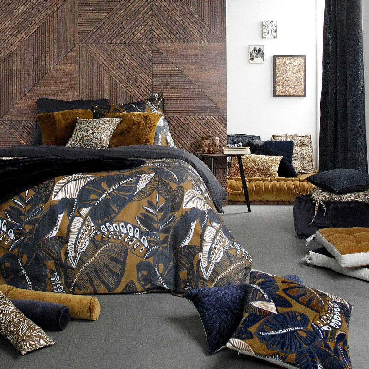 Tende Today Rideau à oeillets 140/240 coton Teranga Navy Inaya Blu