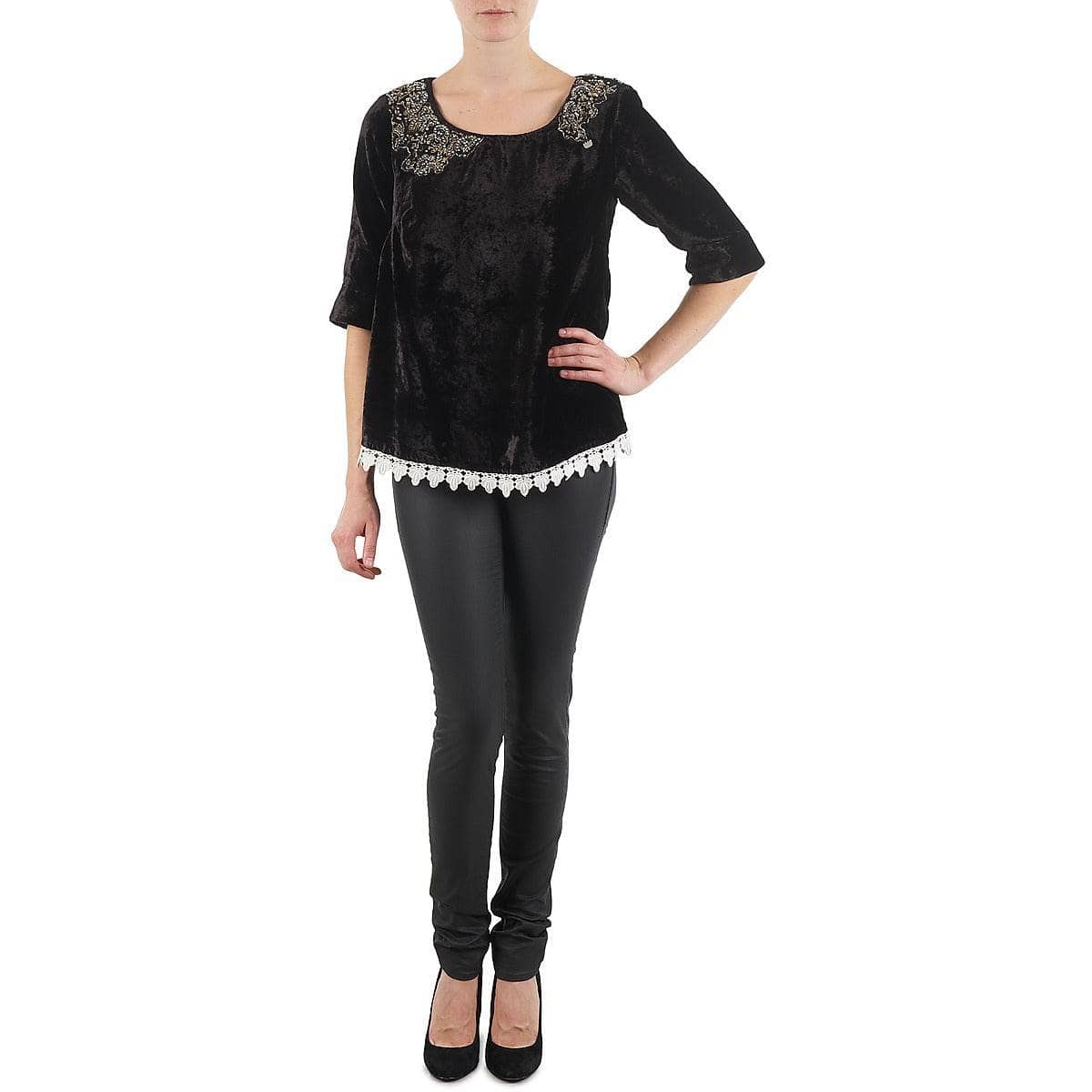 T-shirts a maniche lunghe Donna Lollipops PILOW TOP Nero