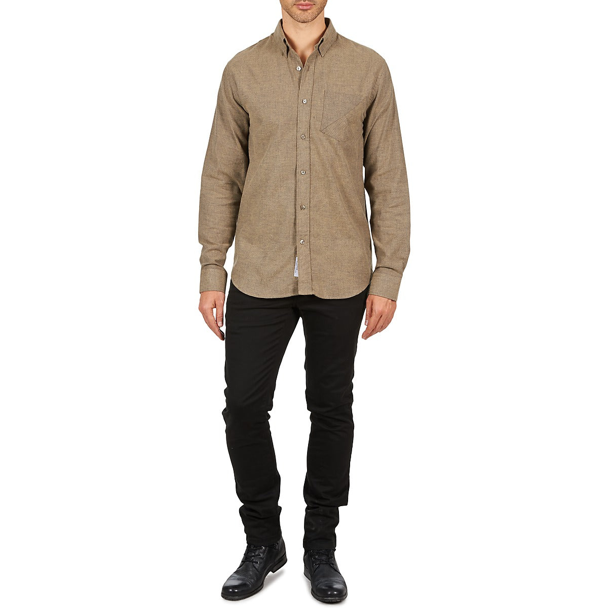 Camicia a maniche lunghe Uomo Kulte CHEMISE CLAY 101799 BEIGE Beige