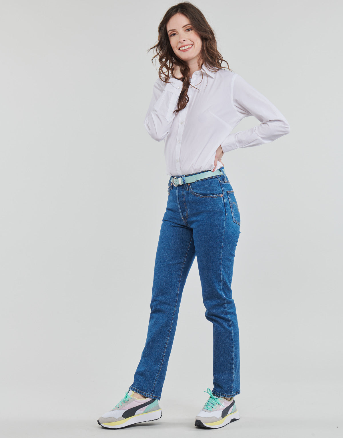 Jeans boyfriend Donna Levis  501 CROP  Blu