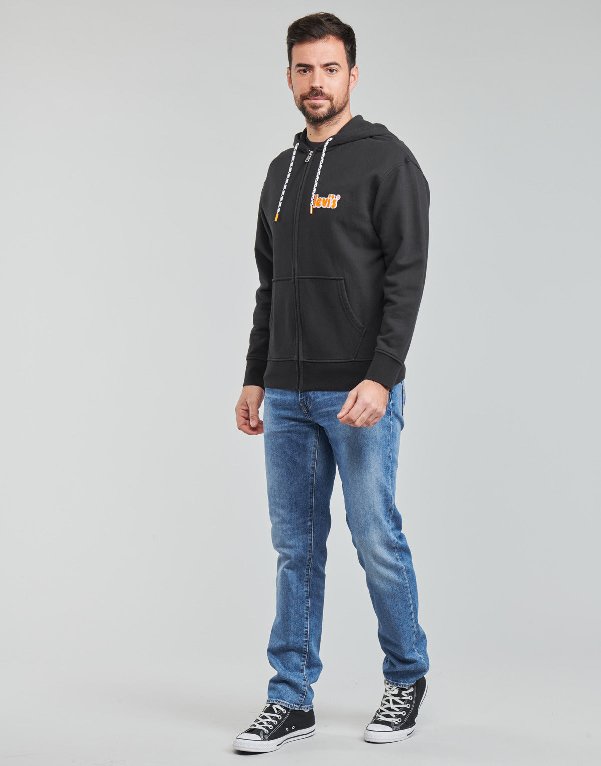 Felpa Uomo Levis  MT-FLEECE  Nero