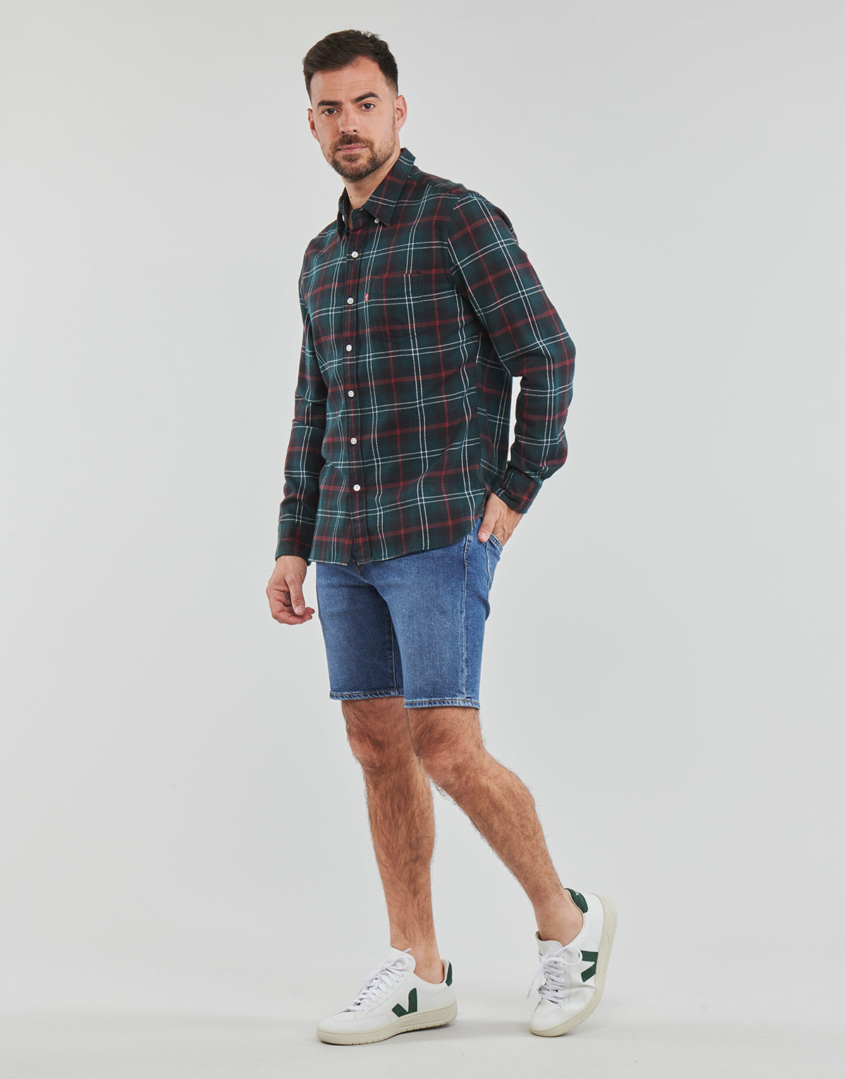 Pantaloni corti Uomo Levis 412 SLIM SHORT Blu