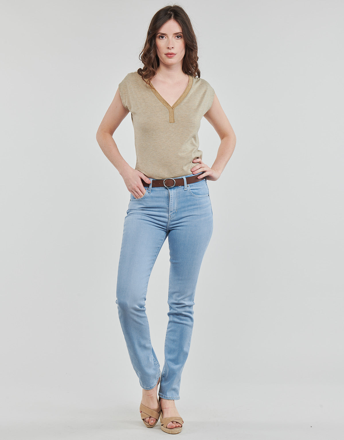 Jeans Donna Levis 724 HIGH RISE STRAIGHT Blu