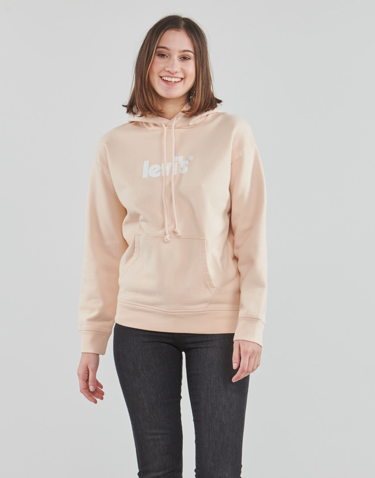 Felpa Donna Levis  GRAPHIC STANDARD HOODIE  Beige