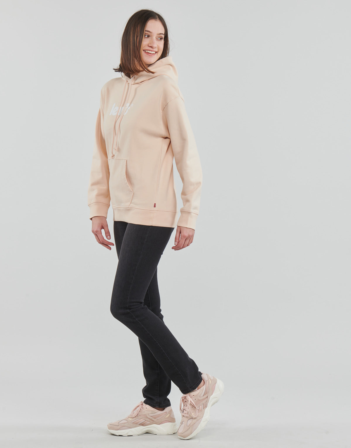 Felpa Donna Levis  GRAPHIC STANDARD HOODIE  Beige