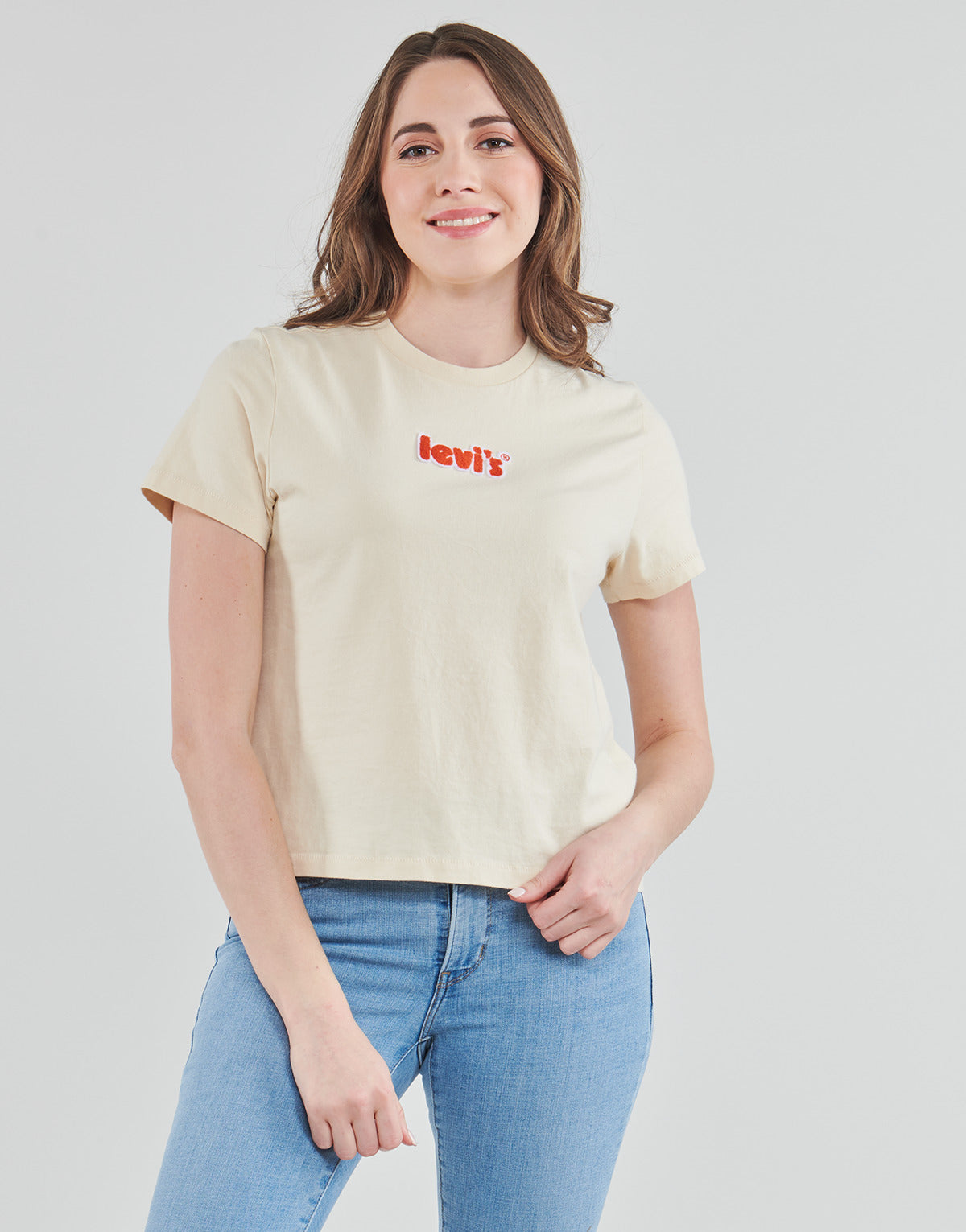 T-shirt Donna Levis  GRAPHIC CLASSIC TEE  Beige