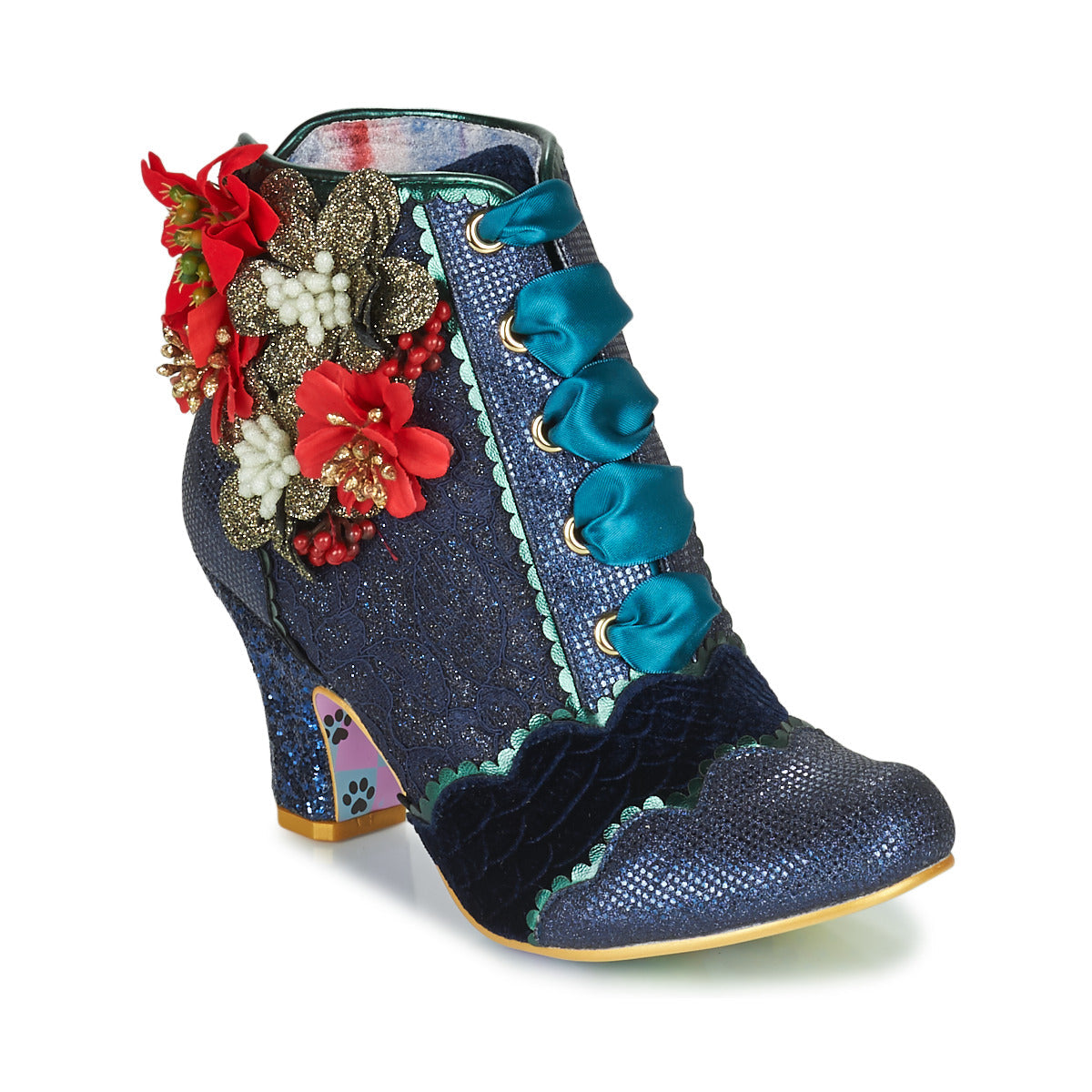 Stivaletti Donna Irregular Choice Winter Blooms Marine