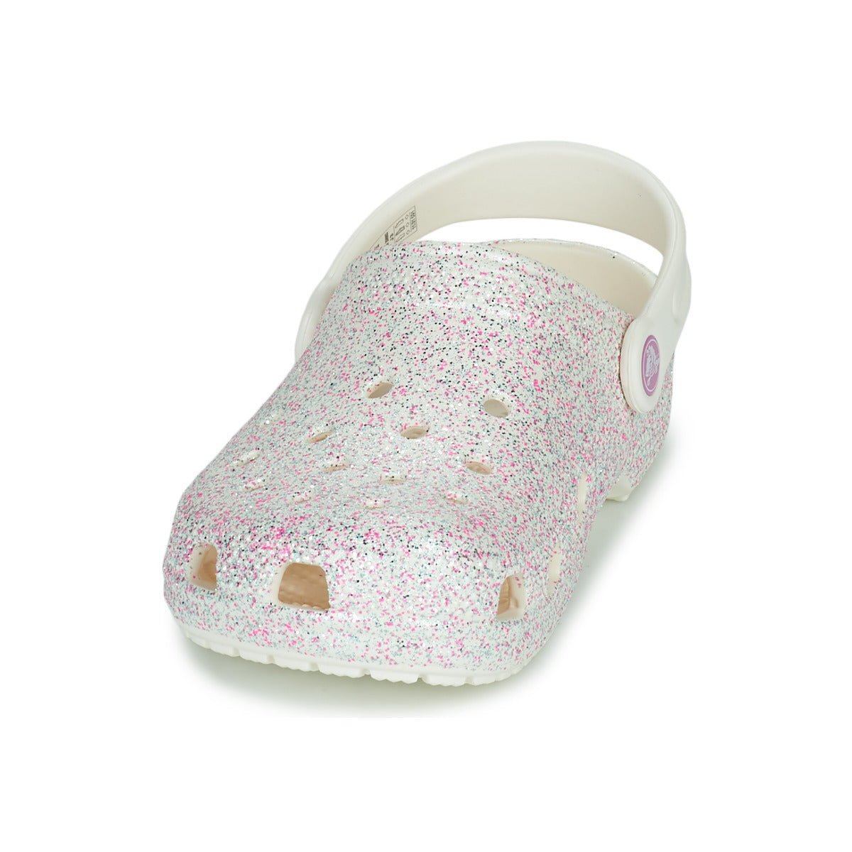 Scarpe bambini ragazza Crocs  CLASSIC GLITTER CLOG K  Bianco
