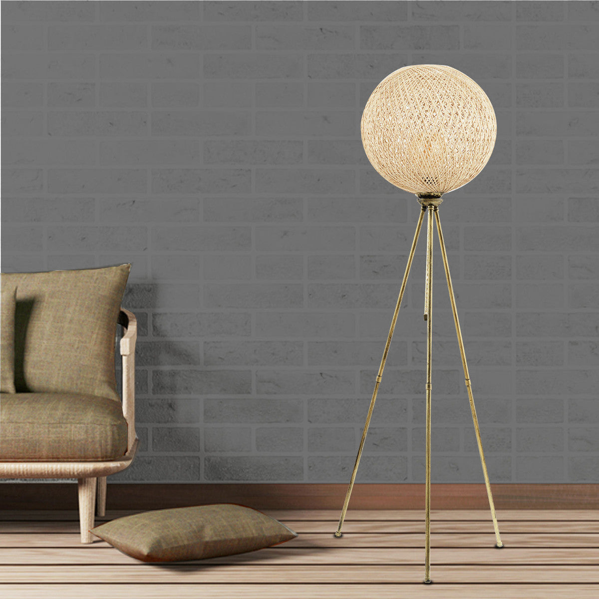 Lampade da terra  Opviq  Floor Lamp - Pied - Gold  Oro