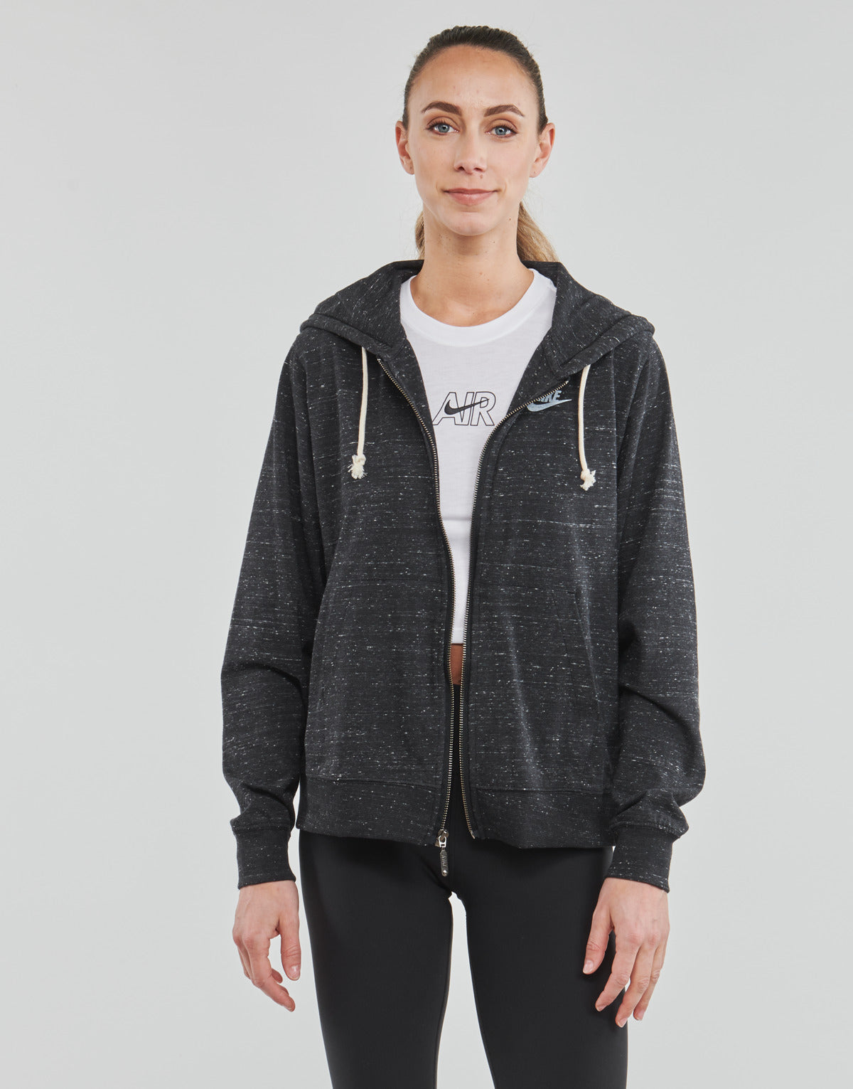 Felpa Donna Nike  Full-Zip Hoodie  Nero