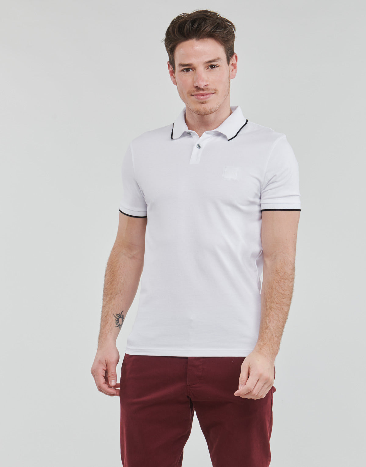 Polo Uomo BOSS Passertip Bianco