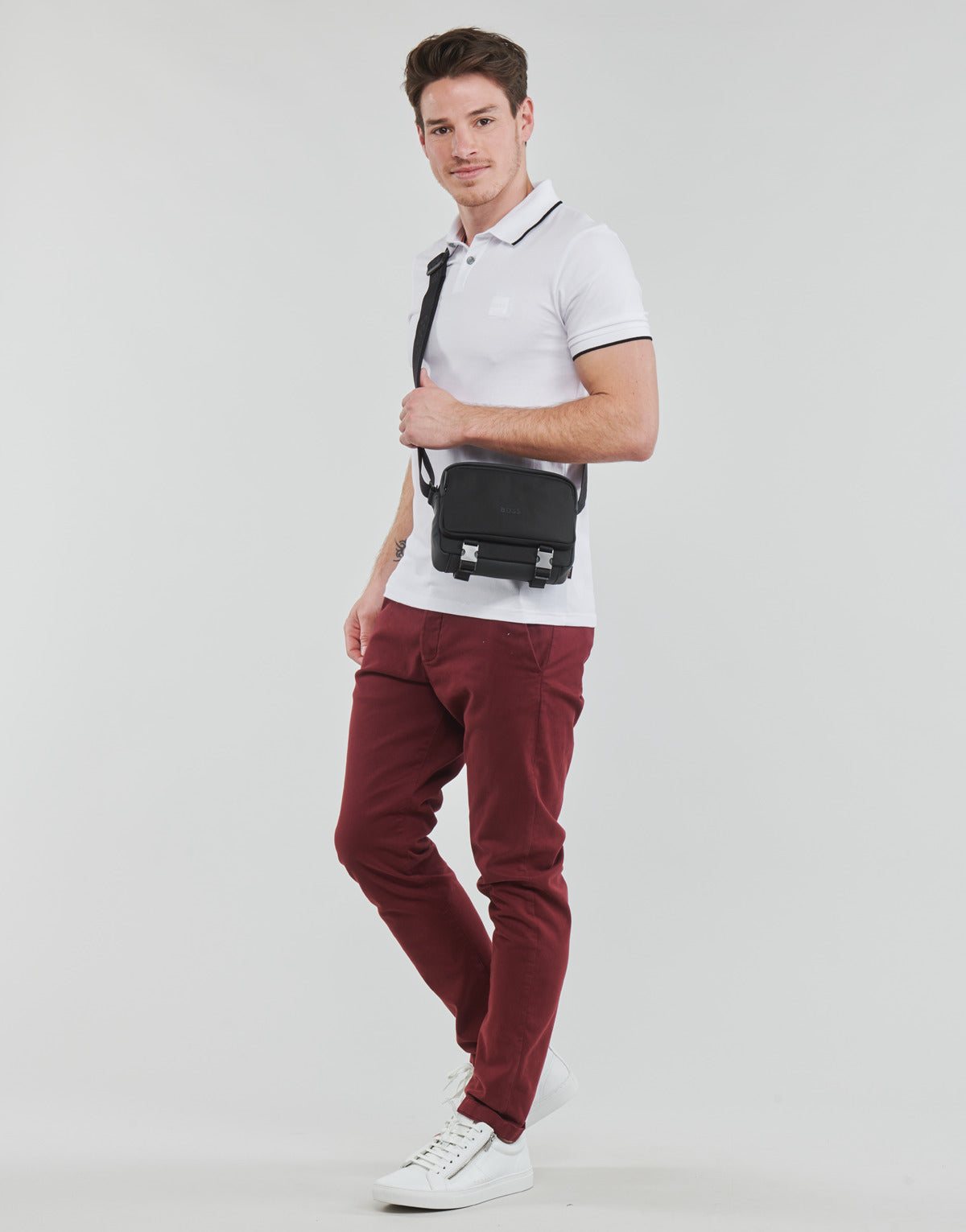 Polo Uomo BOSS Passertip Bianco