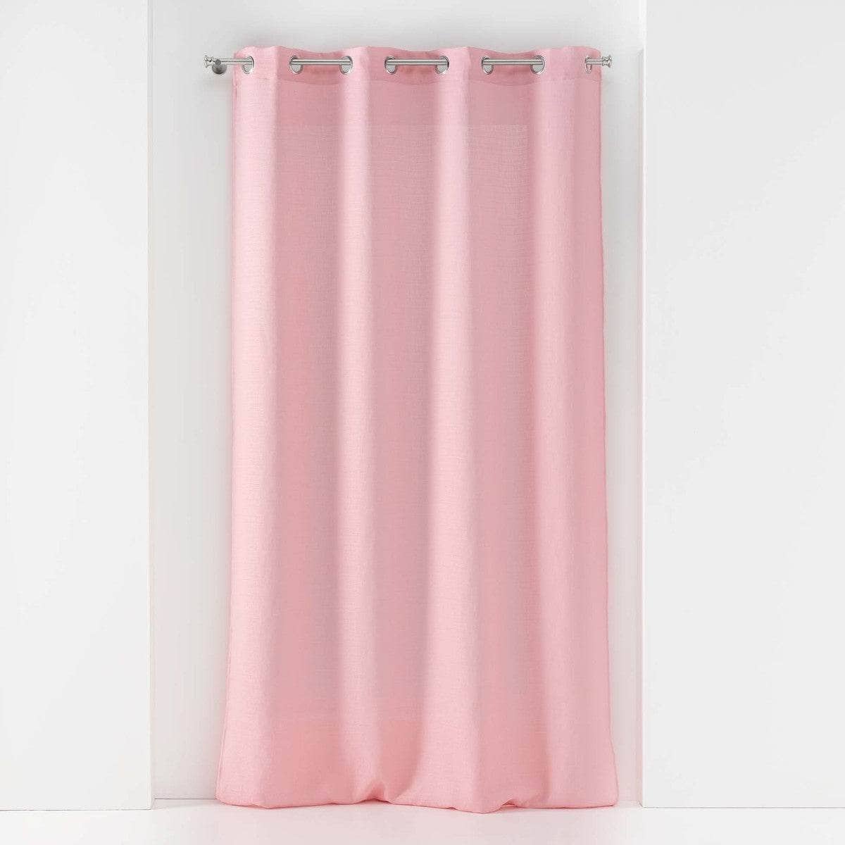 Tende Douceur d intérieur PANNEAU A OEILLETS 140 x 240 CM VOILE TISSE SOANE ROSE Rosa