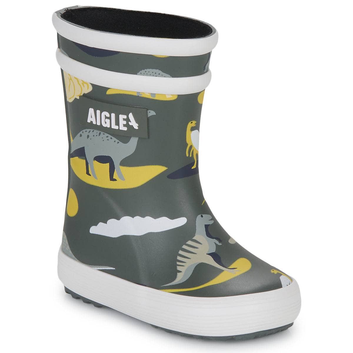 Stivali bambini ragazza Aigle BABY FLAC PLAY2 Grigio