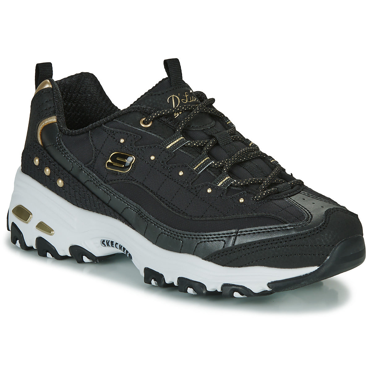 Sneakers basse Donna Skechers D’LITES Nero