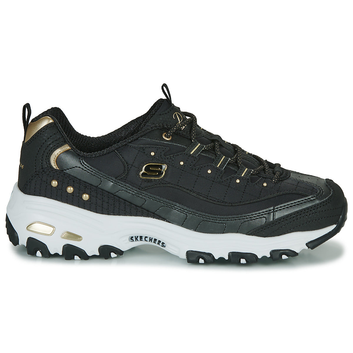 Sneakers basse Donna Skechers D’LITES Nero
